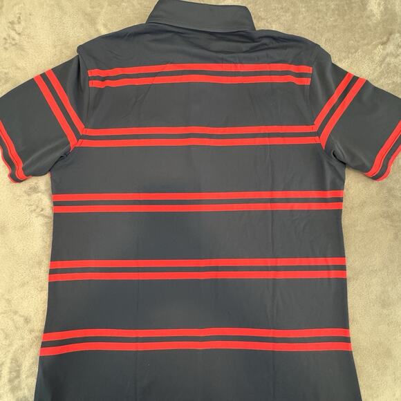 NWT G/FORE Golf Offset Stripe Tech Pique Polo Shirt Sz. LG. Patriotic Red/Blue - Picture 8 of 8
